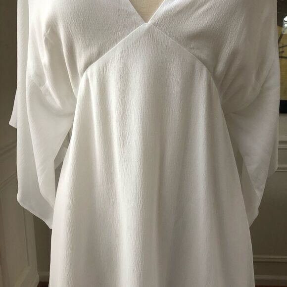 Lewit Split Kimono Sleeve Dress White NWT 6 - Picture 5 of 10
